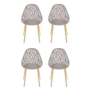 Lot De 4 Chaises De Jardin "lucena" 83cm Taupe