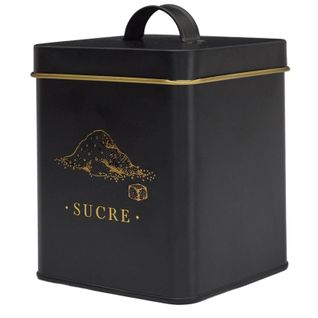 Boîte à Sucre En Métal "lounge" 19cm Noir