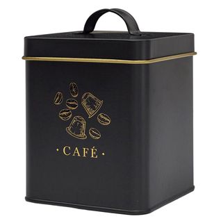 Boîte à Café En Métal "lounge" 16cm Noir