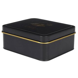 Boîte à Thé En Métal "lounge" 18cm Noir