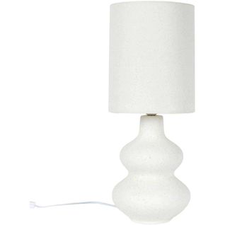 Lampe En Céramique Abat-jour En Lin 20 X 50 Cm