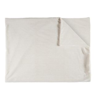 Plaid En Flanelle "grosse Côtes" 120x150cm Blanc