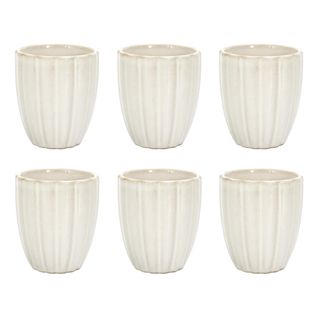 Lot De 6 Tasses à Café "vlora" 12cl Beige