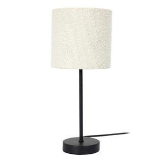 Lampe à Poser En Tissu "bouclette" 38cm Naturel