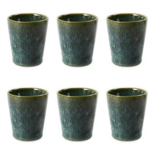 Lot De 6 Tasses à Café "elia" 9cl Vert