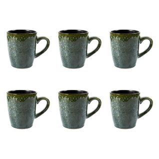 Lot De 6 Mugs "elia" 30cl Vert
