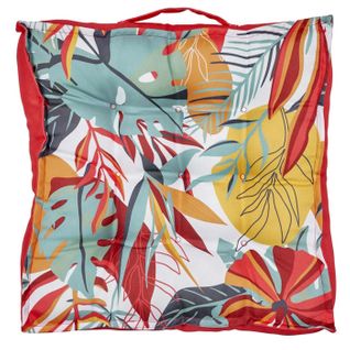 Coussin De Sol Déco "paradis Exotique" 40x40cm Multicolore