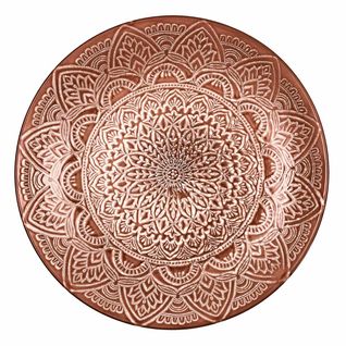 Lot De 6 Assiettes Plates "sahara" 27cm Terracotta