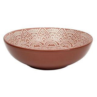Lot De 6 Assiettes Creuses "sahara" 18cm Terracotta