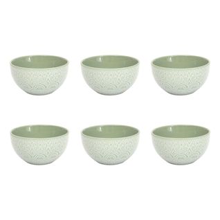 Lot De 6 Bols "sahara" 65cl Vert