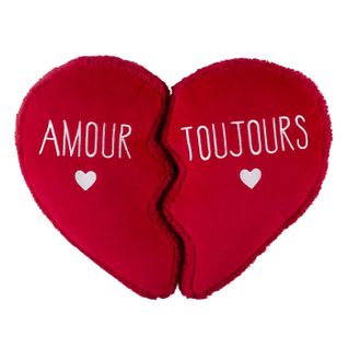 Coussin Déco Détachable "cœur" 35x40cm Rouge