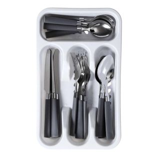 Ménagère 16 Pièces et Range-couverts "campus" 32cm Gris