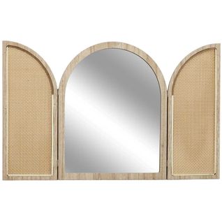 Miroir à Volets En Mdf Et Cannage Bali