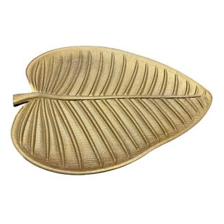 Vide-poche Design "feuille" 37cm Doré