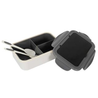 Lunch Box Avec Couverts "unicolore" 20cm Gris