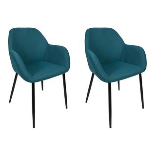 Lot De 2 Chaises Fauteuil "atome" 85cm Bleu