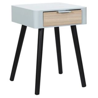 Table De Chevet 1 Tiroir "bois" 48cm Gris