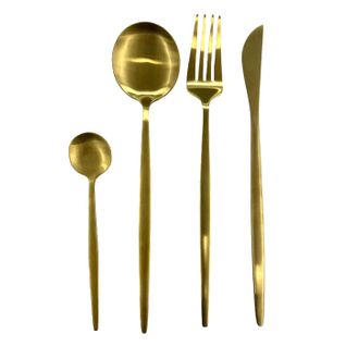 Ménagère 24 Pièces "aura" 20cm Doré