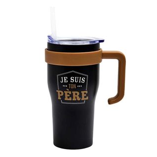 Mug De Transport En Inox "je Suis Ton Père" 60cl Noir
