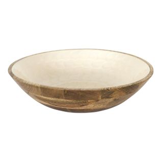 Saladier En Bois "nerina" 33cm Beige