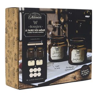 Coffret Bougie Apothicaire à Confectionner "diy" 20cm Ambre