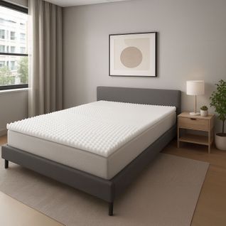 Surmatelas Mousse 160x200cm - Mémoire De Forme 7 Zones De Confort - Découpable 160x190