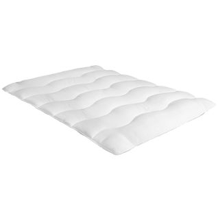 Surmatelas 140x190 Cm - Protège Matelas Microfibre - Aération Optimisée Et Sangles De Maintien