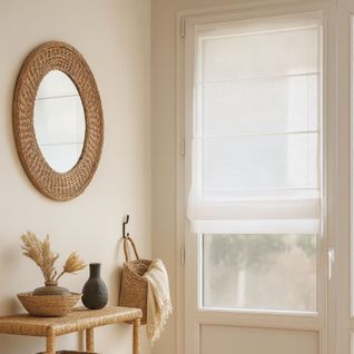 Store Bateau En Étamine Blanc - 60x180 Cm - Blanc