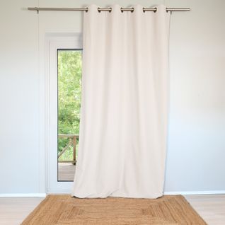 Rideau Ignifugé M1 Non Feu à Oeillets - 140x260 Cm - Naturel