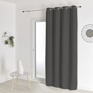 Rideau Occultant Ignifugé Non Feu M1 - 140x260 Cm - Gris Foncé