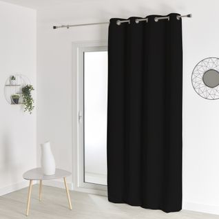 Rideau Occultant Ignifugé Non Feu M1 - 140x260 Cm - Noir