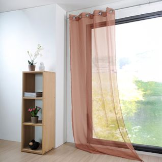 Voilage Uni Et Léger - 135x260 Cm - Terracotta