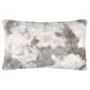 Coussin Imitation Fourrure Marbre - 50x80 Cm - Naturel