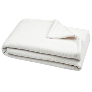 Plaid Côtelé Ultra Doux - 130x160 Cm - Ecru