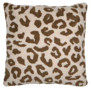 Coussin Imprimé Léopard - 45x45 Cm - Beige
