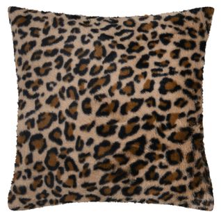 Coussin Imprimé Léopard - 45x45 Cm - Marron Clair