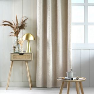 Rideau - Effet Peau Lainée Ultra Doux - 140x260 Cm - Ecru