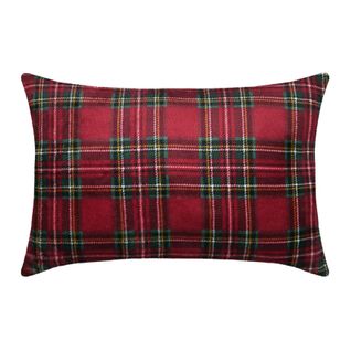 Coussin à Carreaux Écossais - 40x60 Cm - Rouge