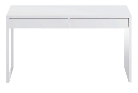 Bureau Reversible Avec Tiroir Coloris Blanc Artic - 75 X 138 X 50 Cm