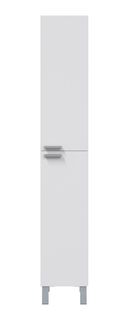 Colonne Salle De Bain Avec 2 Portes Coloris Blanc Brillant - 182 X 30 X 25 Cm