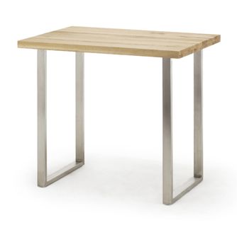 Table De Bar  Coloris Chêne Sauvage  / Pieds En Acier Brossé Inoxydable
