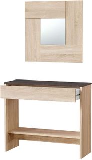 Meuble D'entrée Coloris Chêne Canadien / Effet Industriel.