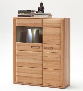 Vaisselier Droite En Cœur De Hêtre Huilé - Longueur 107 X Hauteur 132 X Profondeur 38 Cm