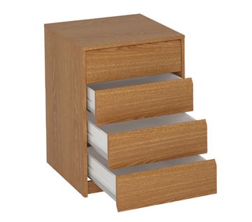 Commode Meuble De Rangement Coloris Chêne - Longueur 50 X Hauteur 73.4 X Profondeur 45 Cm