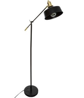 Lampadaire Arc En Métal Coloris Noir - L. 64,5 X P. 24 X H. 155 Cm