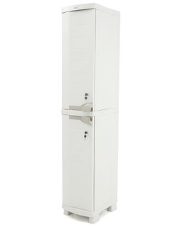 Colonne Placard De Rangement Intérieur/extérieur Coloris Beige - L. 35 X P. 45 X H. 184 Cm