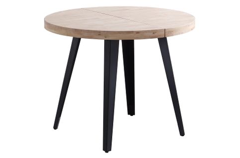 Table à Manger Ronde Extensible En Bois - D. 100-180 X H. 76 Cm