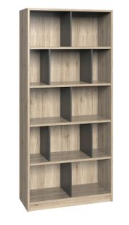 Etagère, Bibliothèque Enfant Coloris Imitation Chêne San Remo, Rechampis Graphite