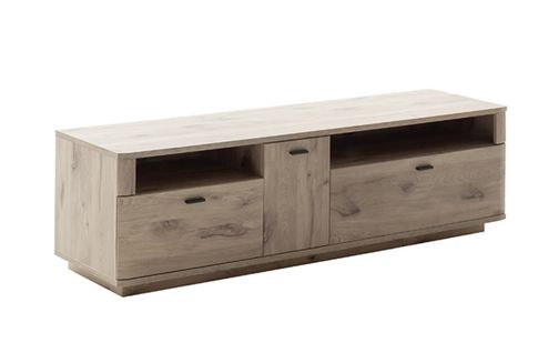 Meuble TV En Bois Coloris Imitation Chêne Viking  - Longueur 180 X Hauteur 52 X Profondeur 50 Cm