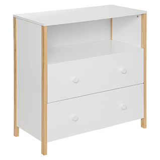 Commode Pour Chambre D'enfant En Bois Coloris Blanc - Longueur 85 X Profondeur 40 X Hauteur 80 Cm